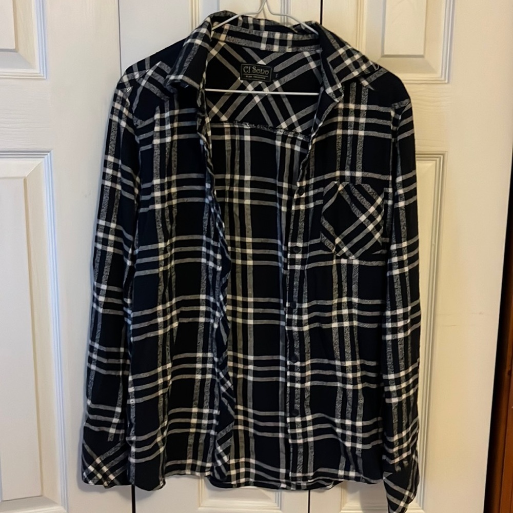 Navy blue flannel